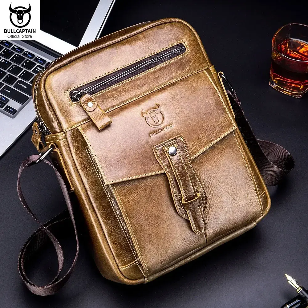 Leather Messenger Bag Men's Casual