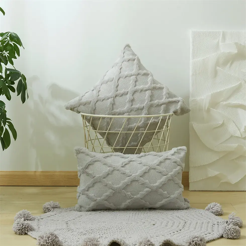 Thumbnail: 3D Plush Embroidered Cushion Cover