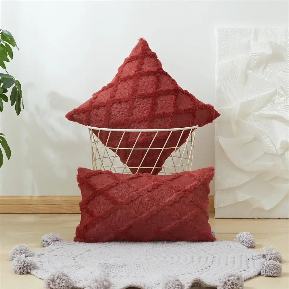 Thumbnail: 3D Plush Embroidered Cushion Cover