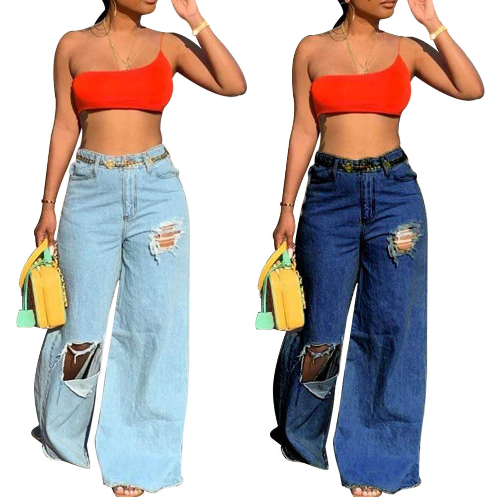 Summer Baggy Jeans Casual Ripped
