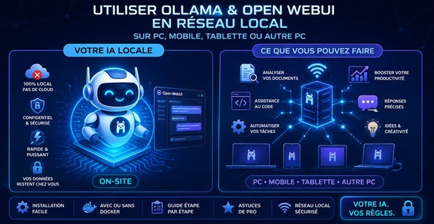 Mettre Ollama et Open WebUI en réseau local : utiliser son IA locale privée sur smartphone ou tablette