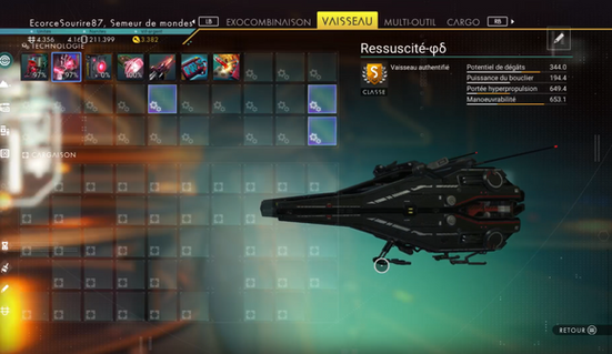 No Man's Sky - NMS navire vaisseaux sentinelles classe S partage de coordonnées