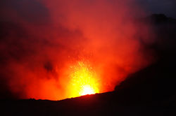 spectacular explosions in the dark