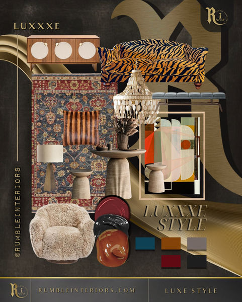 rumble interiors edgy modern maximalist design board