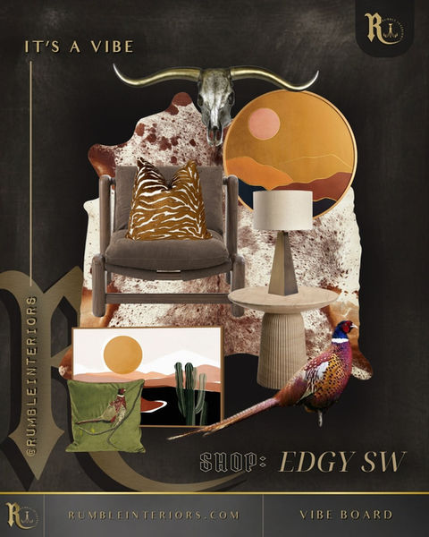 rumble interiors edgy modern maximalist design board