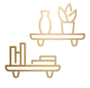 gold icon of interior design drawings