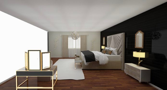 Chic Interiors and Staging | Nuha Hassan Interior Designer |  home staging project modern and contemporary living room with glam details