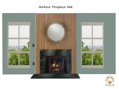 fireplace wall art Modern + Contemporary | Horizon Interior Design Renovation Project