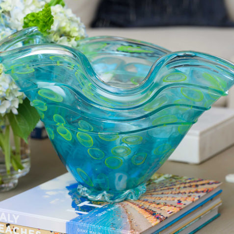 Modern Costal Contemporary Living Room accent and decor designed by Katie Walker Owner & Head Interior Designer from Slate Studios Tampa FL