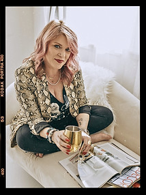 Rumble Interiors head designer stephanie castillo in her vintage eclectic design