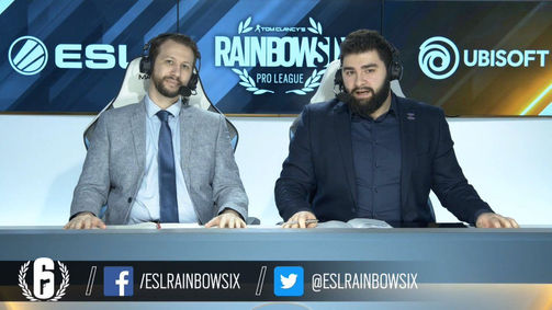 Rainbows, ESL, UBISOFT game commentators featuring game design expert Devin Becker.