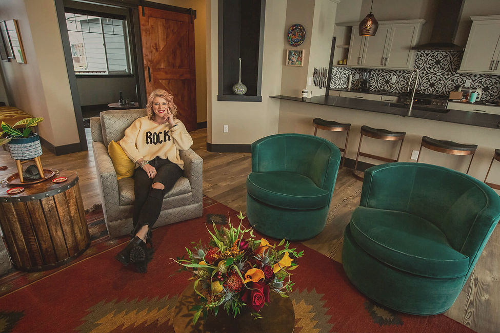 Rumble Interiors stephanie castillo southwestern colorful living room