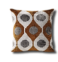 rumble interiors orange and silver modern throw pillow