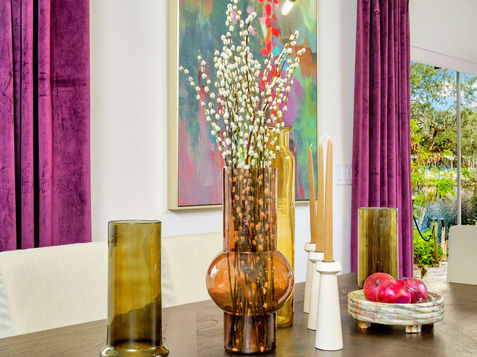 Colorful Transitional Dining Room
