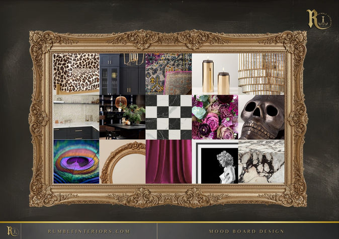 rumble interiors Glam Moody Modern Kitchen Home Renovation Project