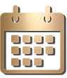 gold icon of wall calendar interior design