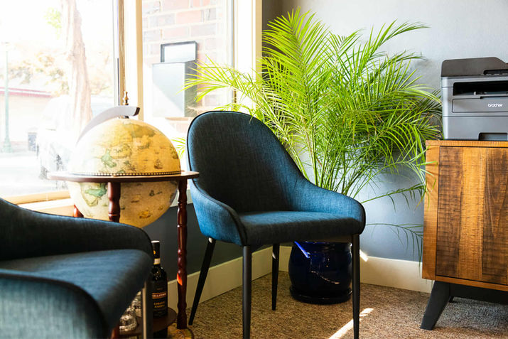 Rumble Interiors modern contemporary colorful office renovation