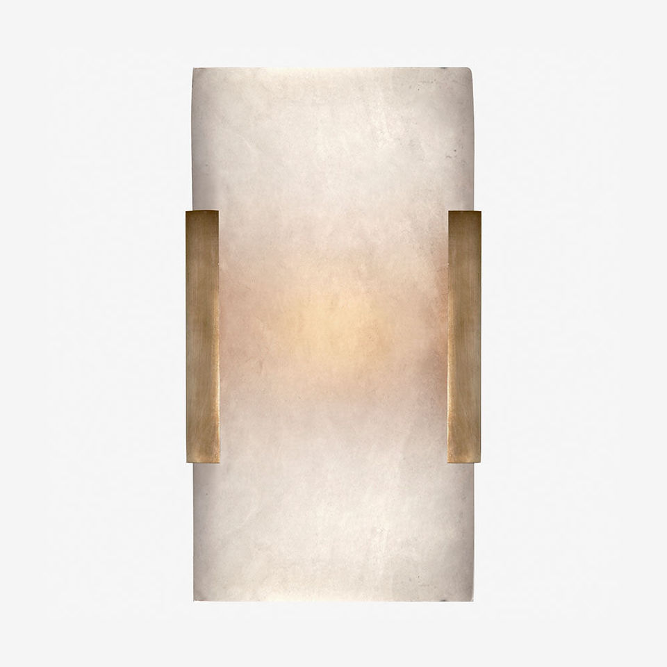 Cream alabaster light fixture