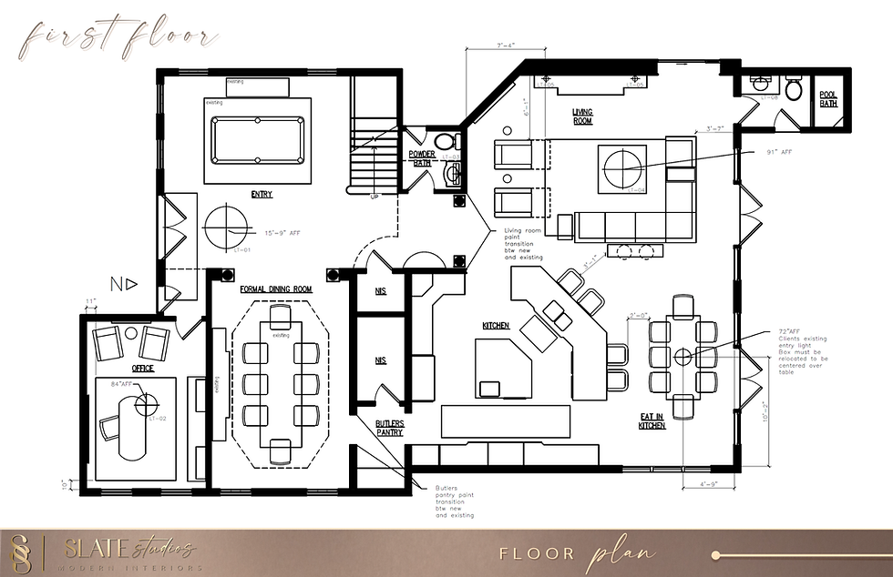 Design Presentation to Client full service interior design services by Katie Walker head interior de