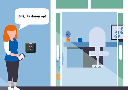 Adgangskontrol med smarphone app og stemmestyring (Siri) - Real Data A/S