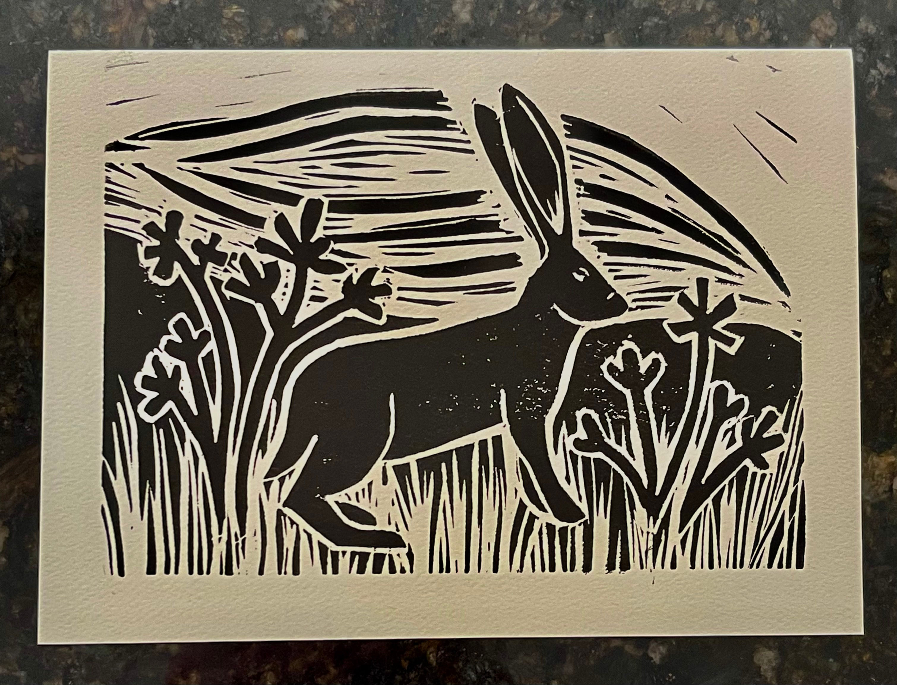 A Run in the Meadow - Folded Card