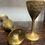 Thumbnail: Pair of brushed gold amphoras