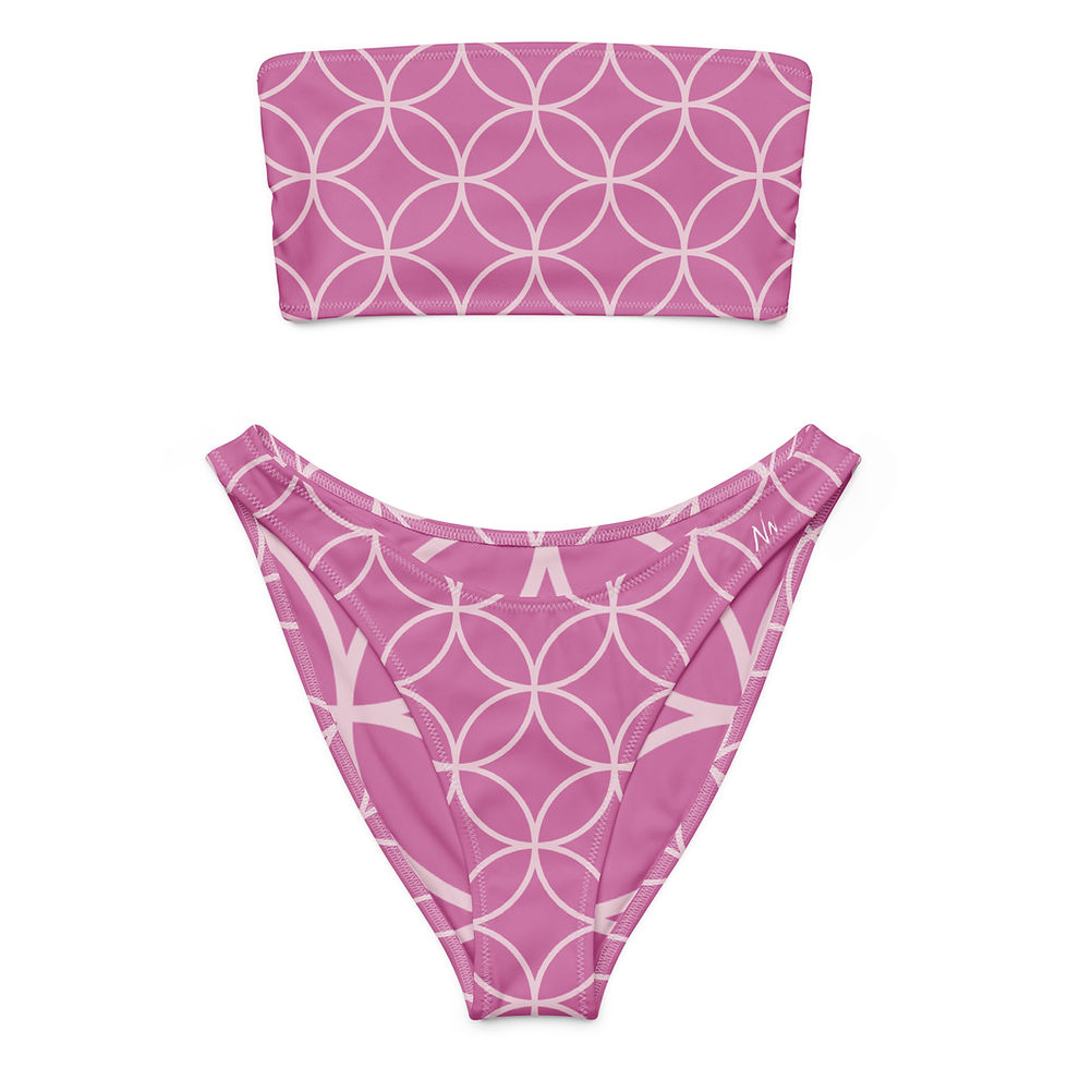 Bandeau Set – Pink Current