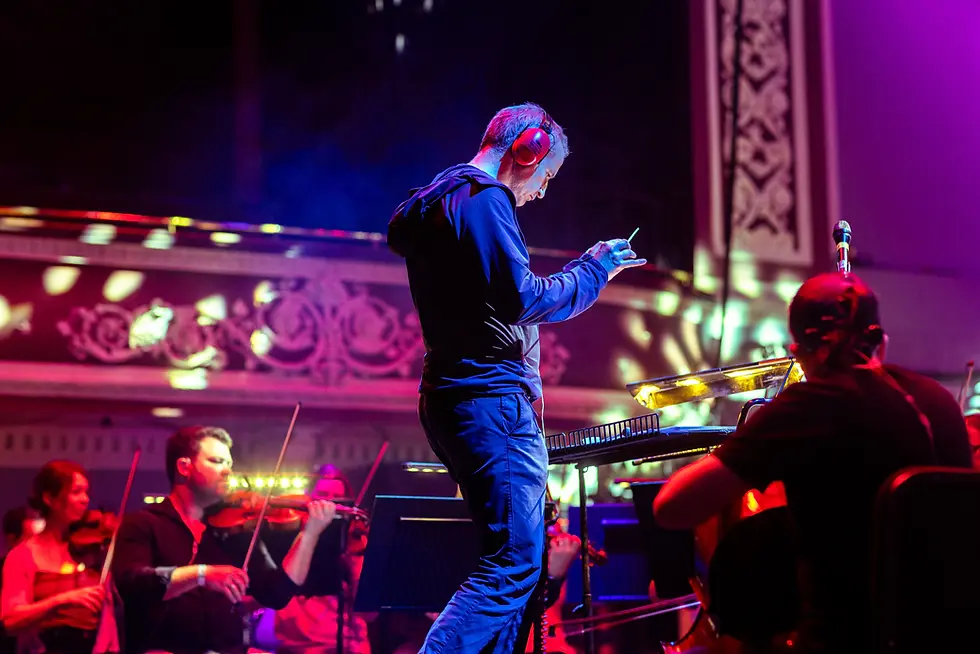 Bassline Symphony live performance with orchestra and DJ