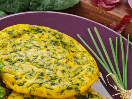 Omelette aux épinards