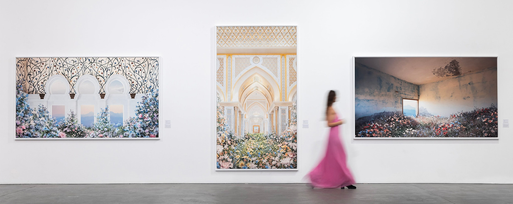 Installation at Leila Heller Gallery from The Wild Within by artists Ryan Koopmans and Alice Wexell