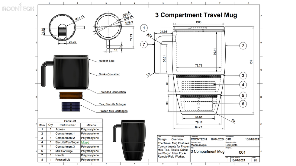 3 Compartment Mug