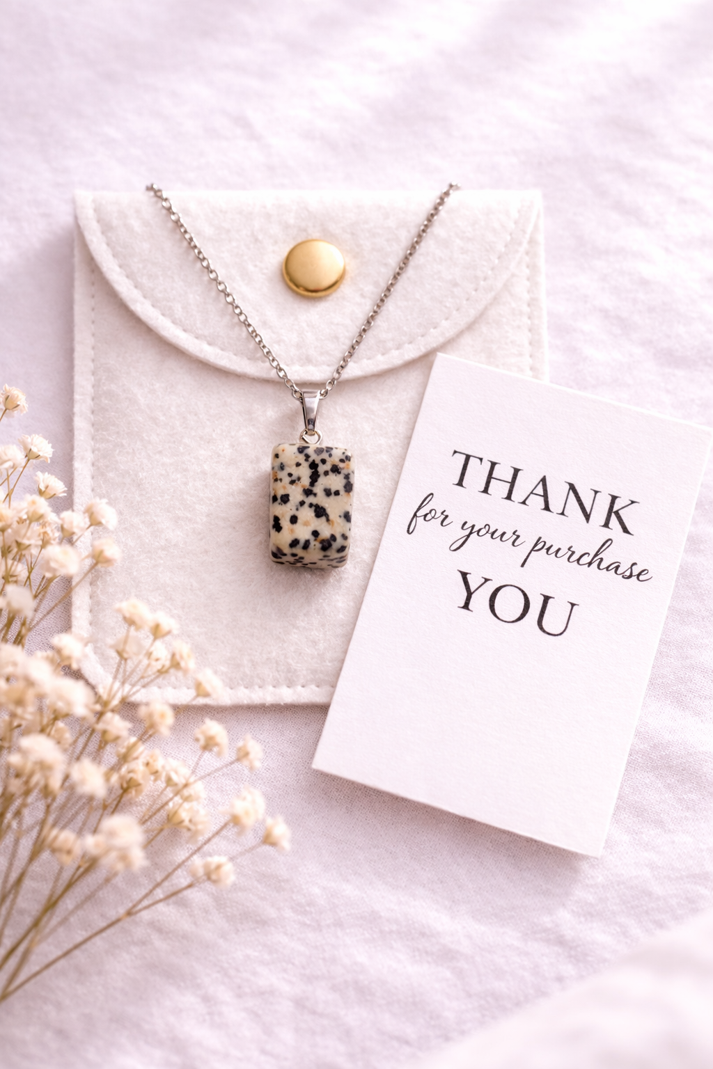 Dalmatian Jasper Positive Balance Necklace