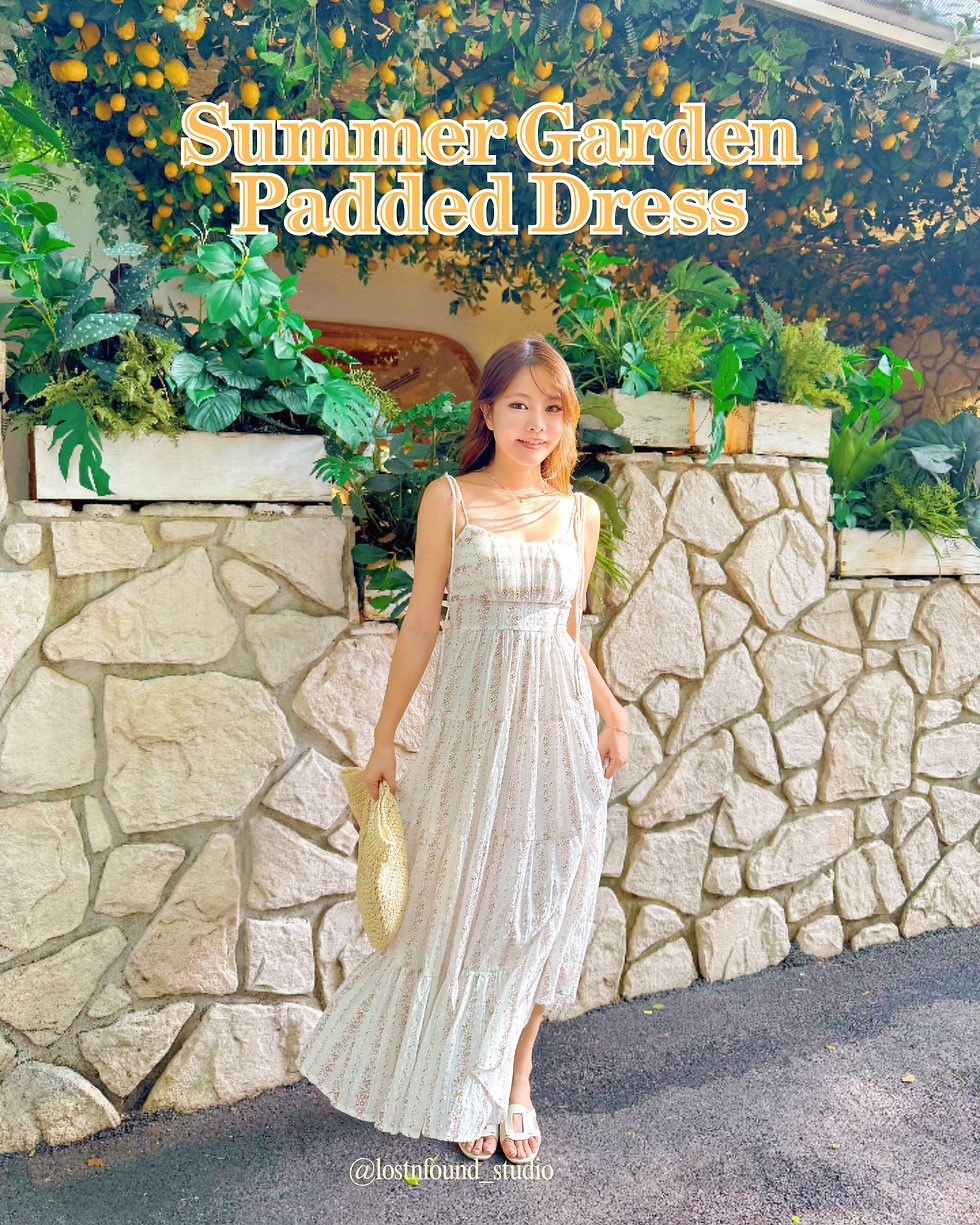 Thumbnail: Summer Garden Padded Dress in Pink