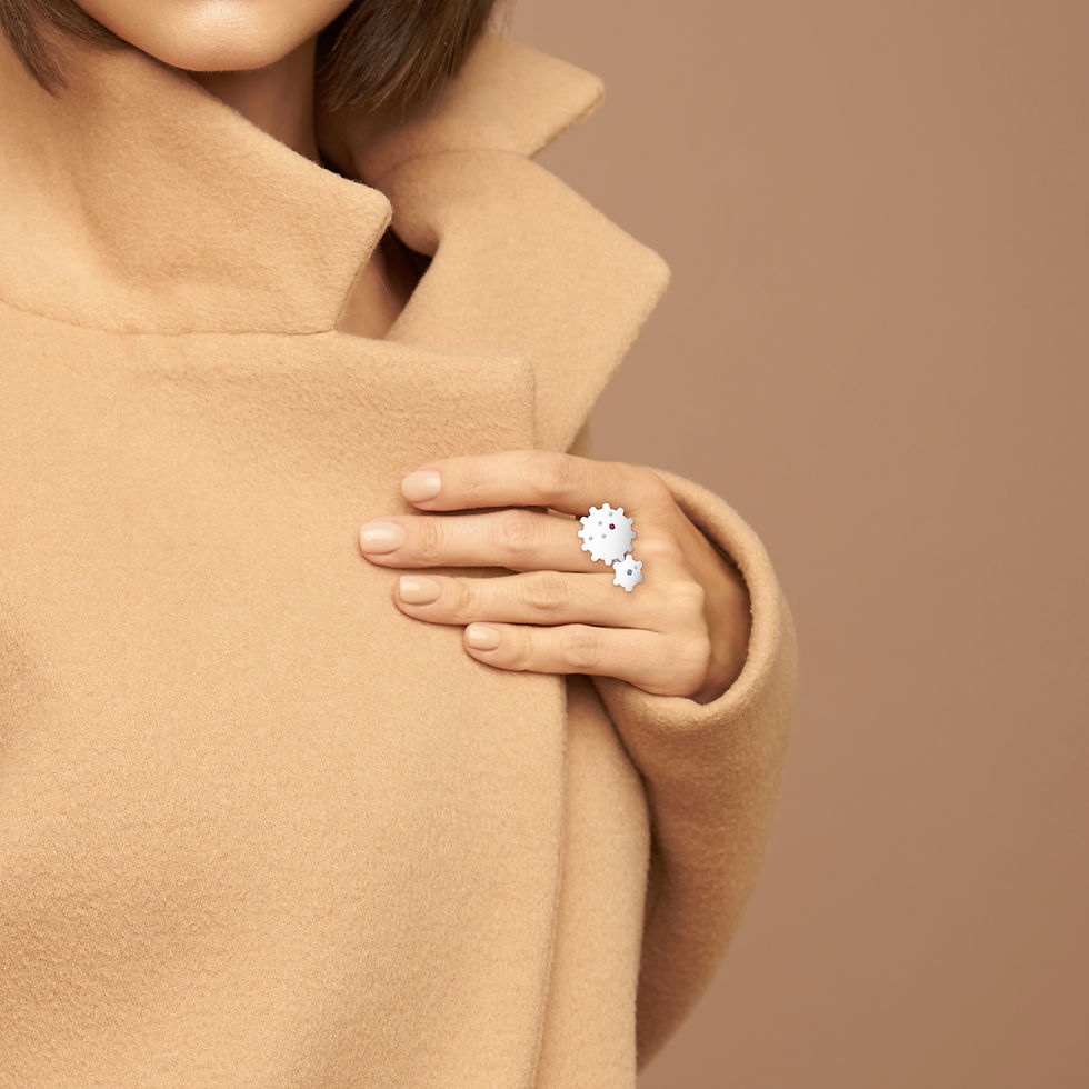 Thumbnail: TOUCH Red Spinel and Sapphire Ring