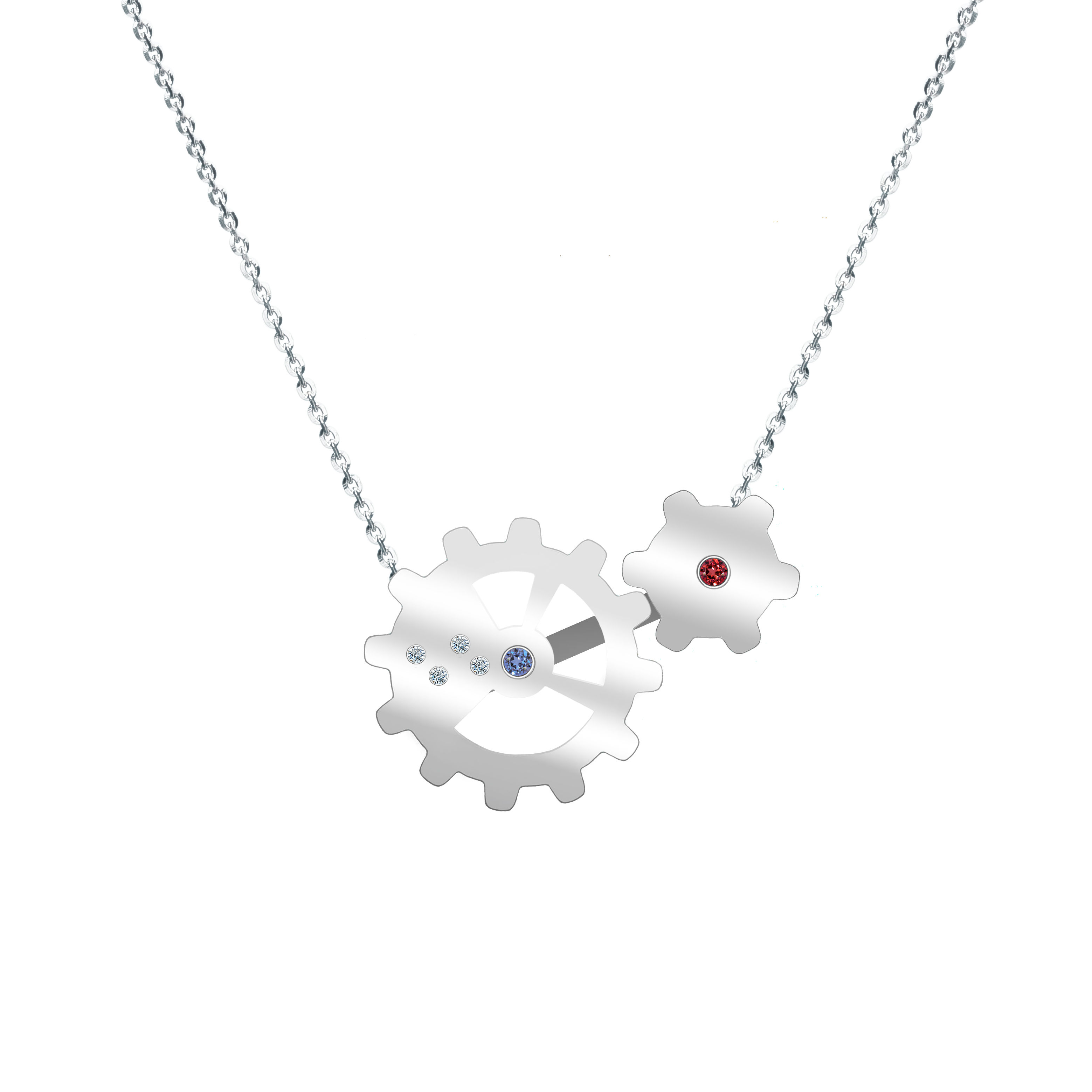 TOUCH 藍寶石及紅色尖晶石吊咀