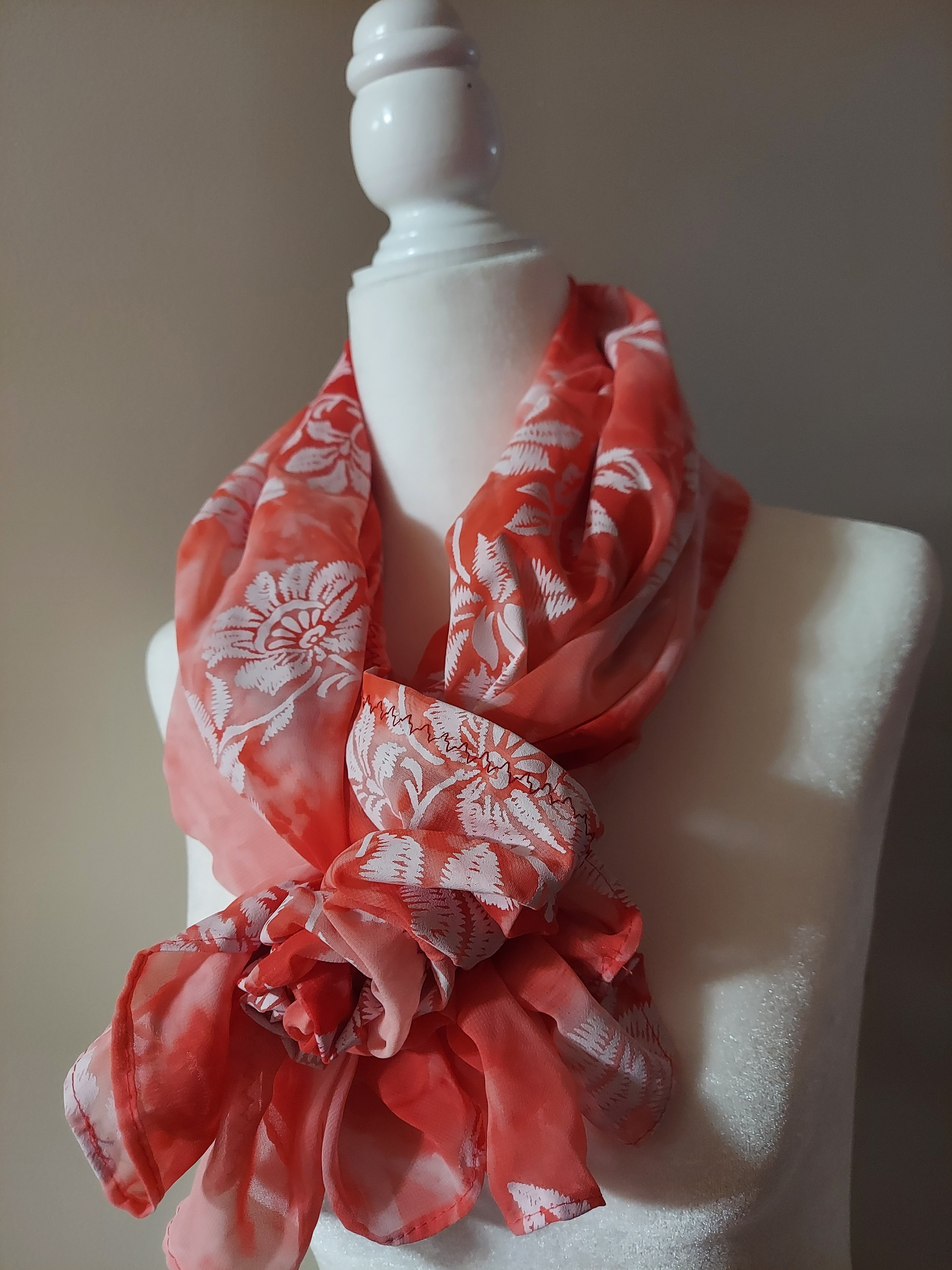Red Flower Twist, Scarf