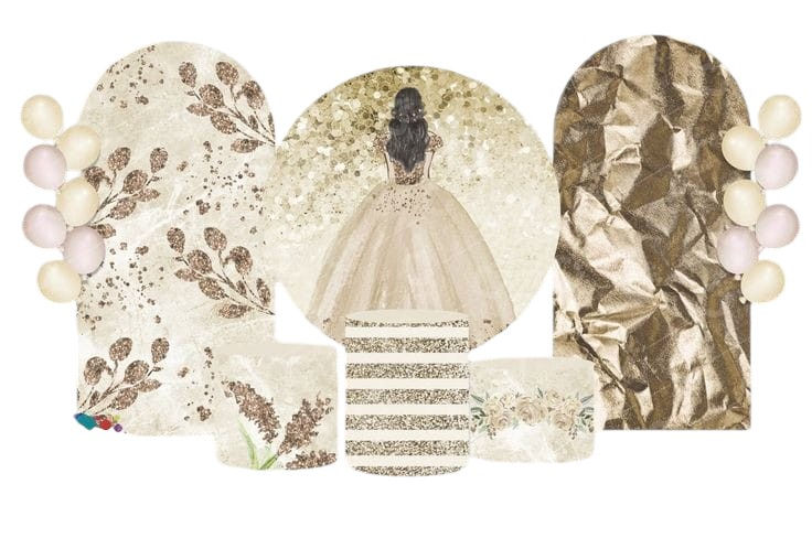 Set Premiere Quinceañera Dorado