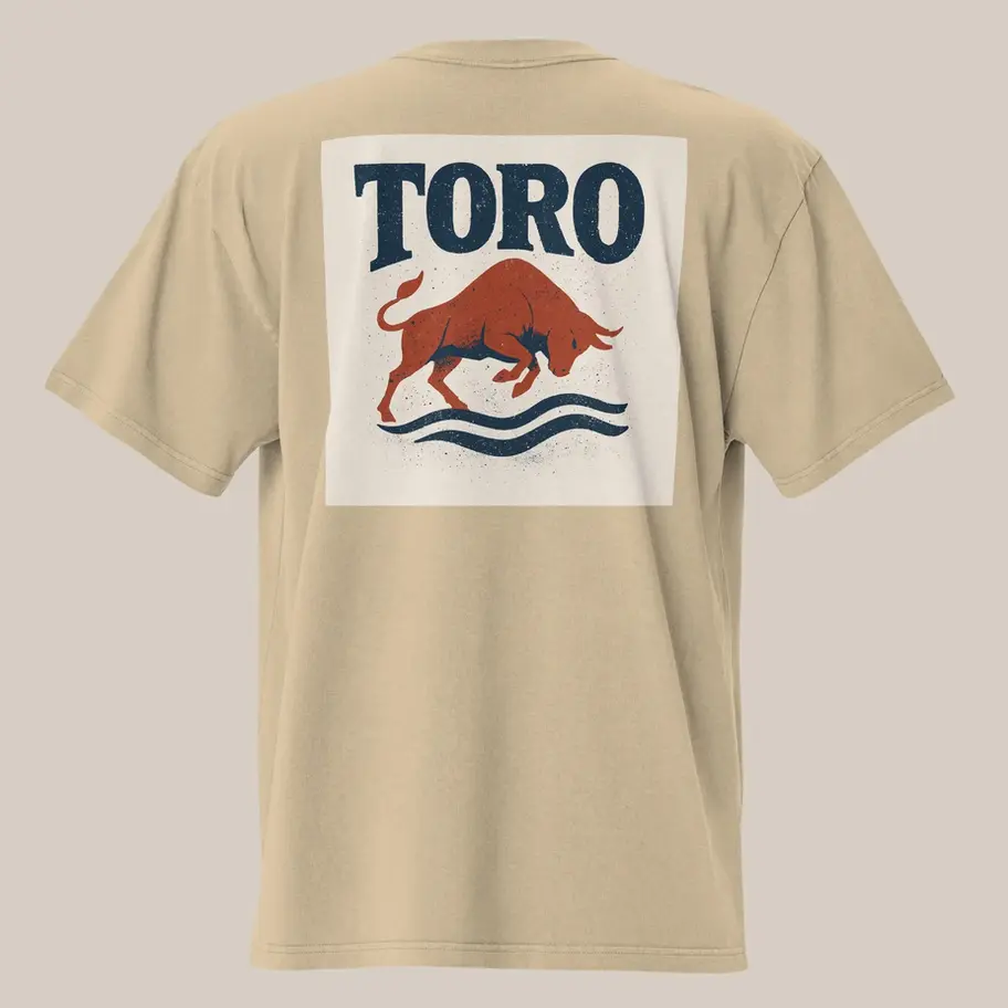 faded khaki over sized t-shirt back view