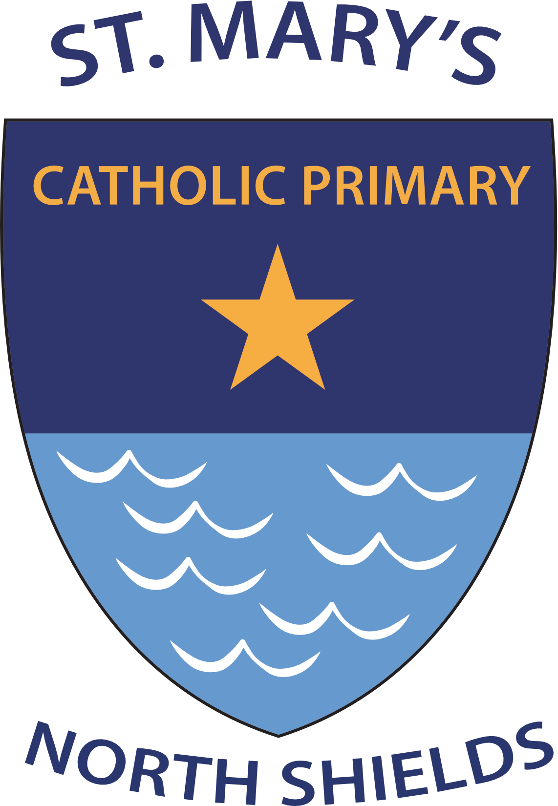 St Mary's Logo Dark Blue Small Catholic.png