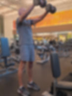 Working out in the gym