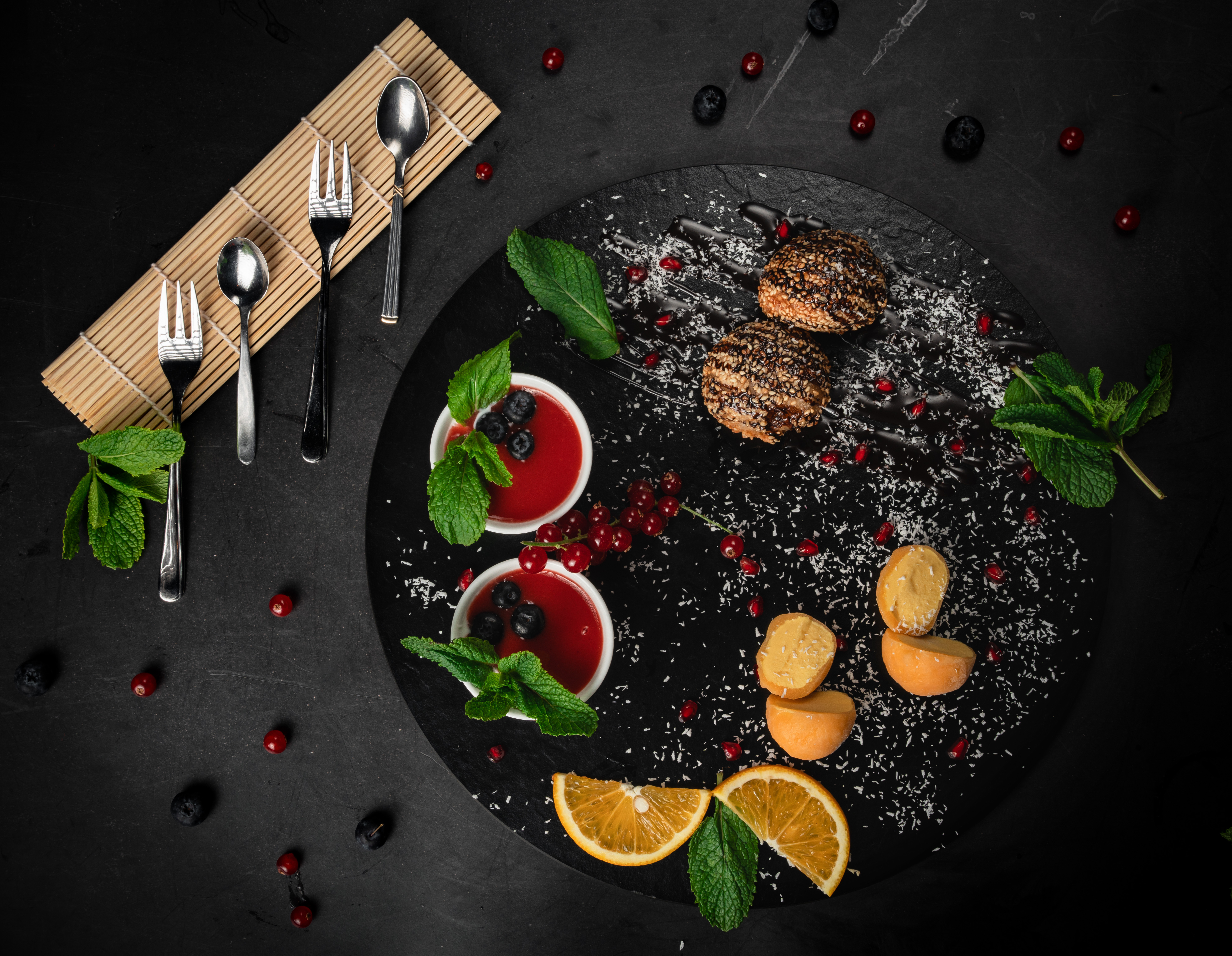 Arranged Food and Objects