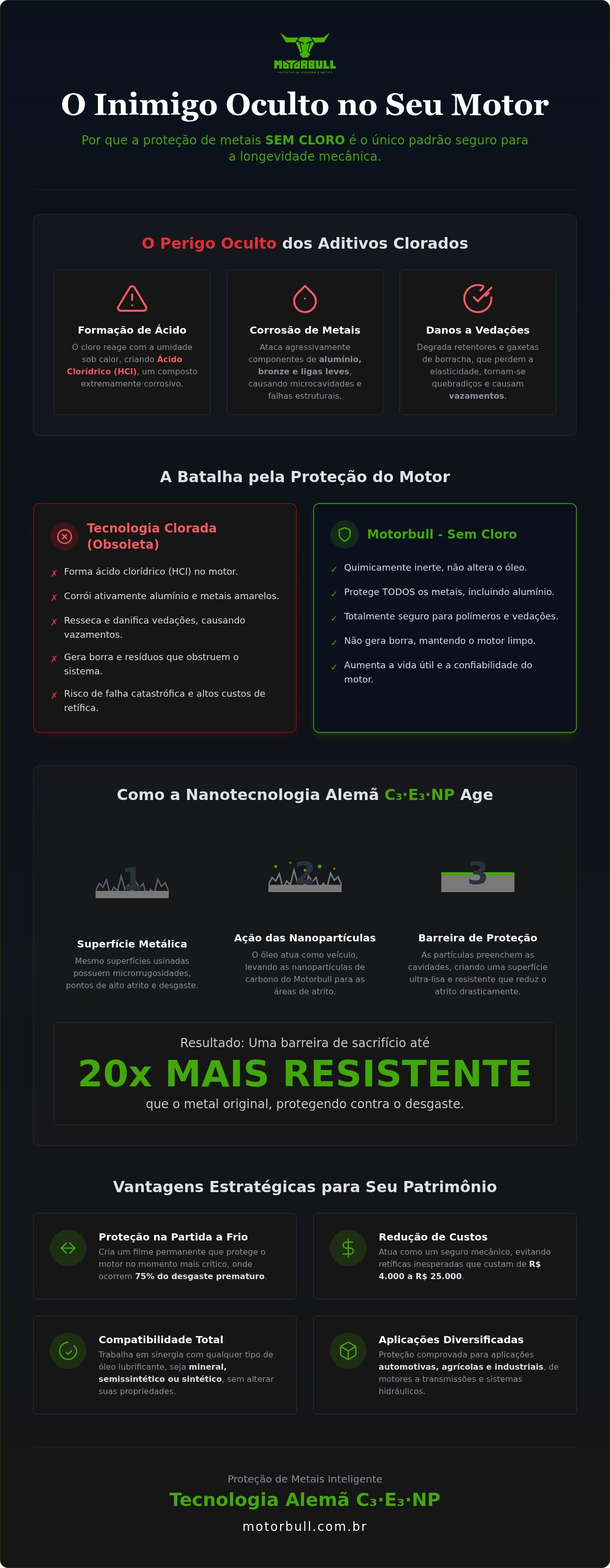 Proteção de metais sem cloro
