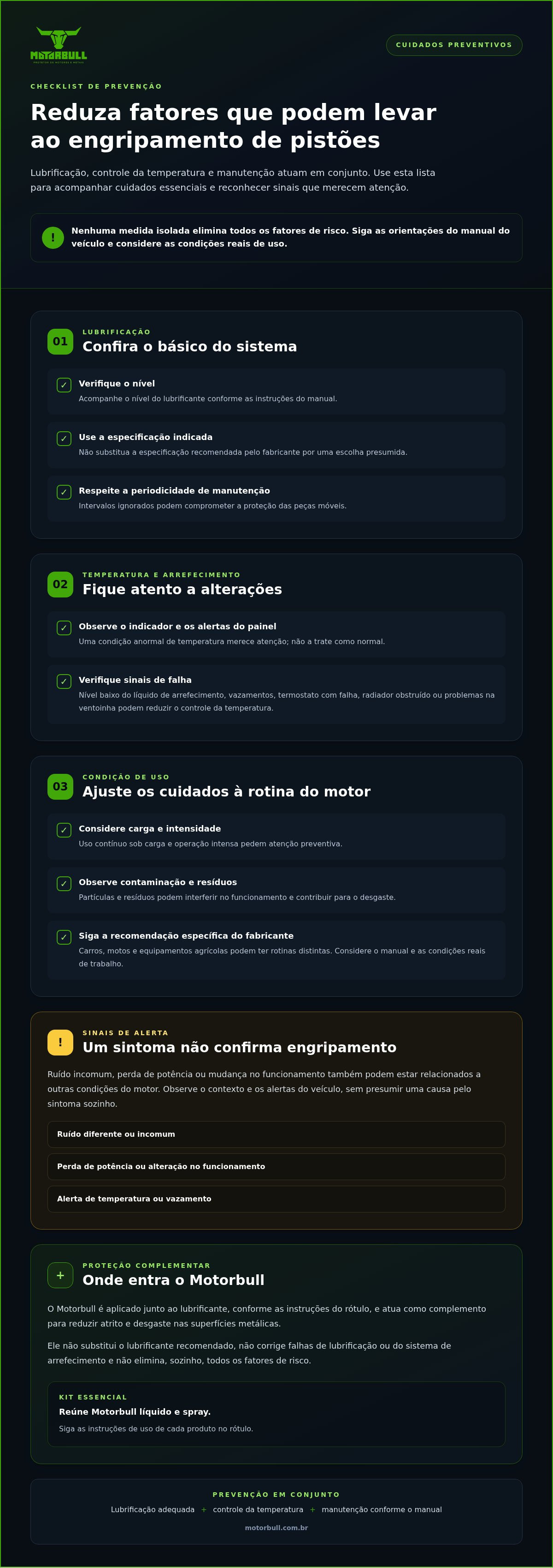 Como evitar engripamento de pistões