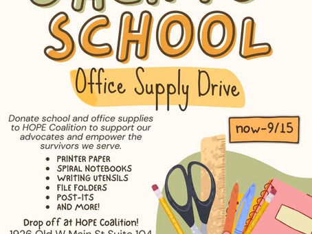 HOPE Coalition Office Supply Drive