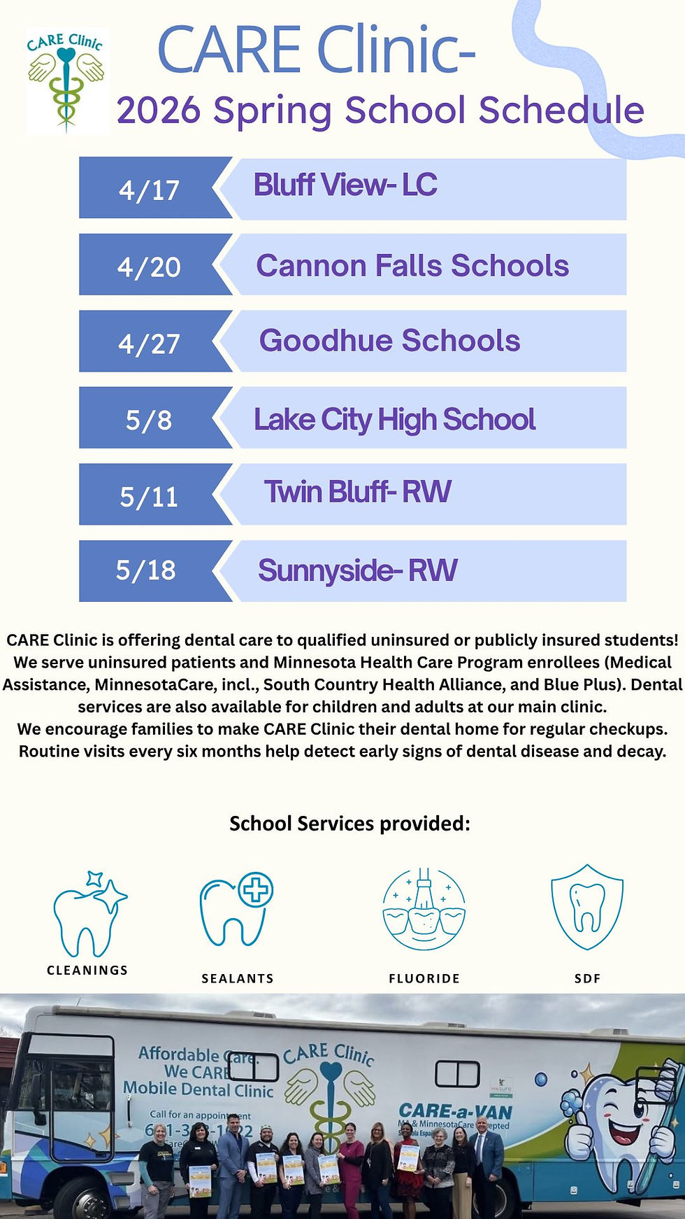 CARE Clinic School Visits