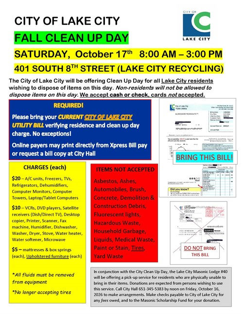 Fall Clean Up Day Lake City