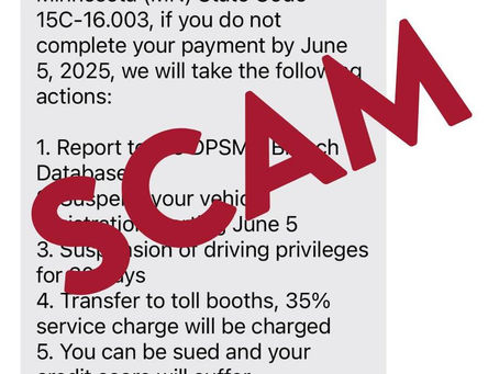 DVS Scam Warning