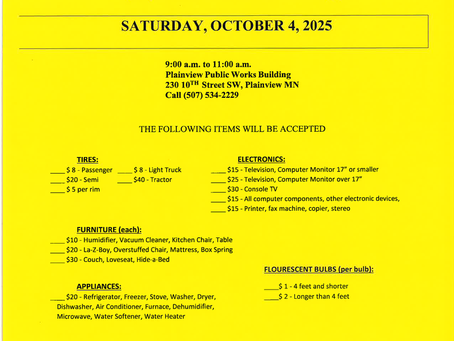 City of Plainview Fall Cleanup