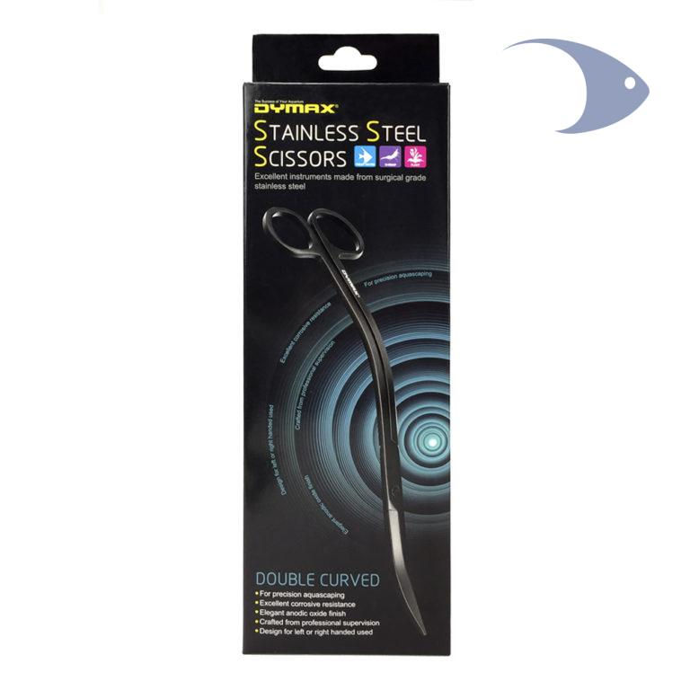 Tijeras profesionales de doble curva en negro