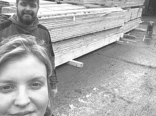 Couple with reclaimed wood